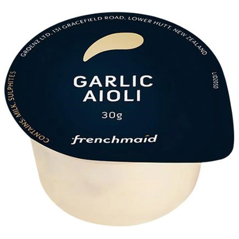 Frenchmaid Garlic Aioli Sauce Individual Portions 30g 100 Pack Carton Bulk Box 405527 - SuperOffice