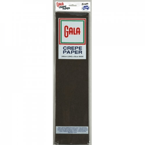 Gala Crepe Paper 2400x500mm Black Pack 12 BULK 501012 (12 Pack) - SuperOffice