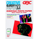 GBC Creative Photo Paper Everyday 170GSM A4 Gloss White Pack 500 Sheets PPA4EDAY100CR (5 Pack of 100) - SuperOffice
