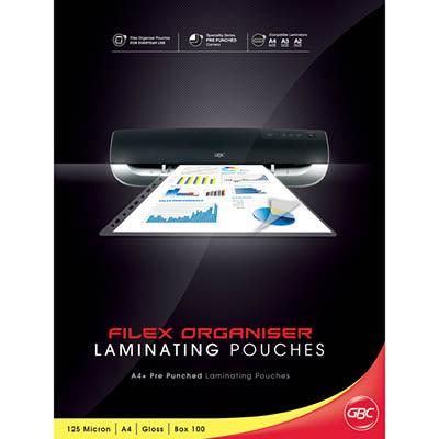 Gbc Filex Laminating Pouch 125 Micron A4 Clear Pack 100 BL125MA4FILEX - SuperOffice
