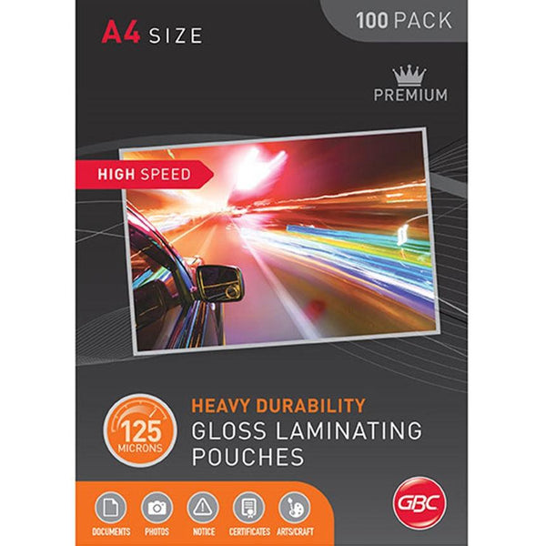 GBC Ibico High Speed Laminator Pouch 125 Micron A4 Clear Pack 100 BL125MHSA4 - SuperOffice