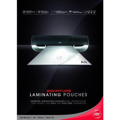 Gbc Laminating Pouch 125 Micron A4 Clear Pack 25 BL125M25A4 - SuperOffice