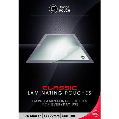 Gbc Laminating Pouch 175 Micron 67 X 99Mm Clear Pack 100 BL175M67X99 - SuperOffice