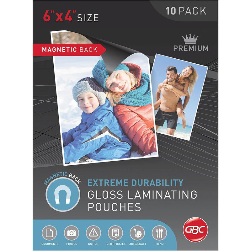 GBC Magnetic Laminating Pouches 175 Micron 6"x4" Inch Clear Box 10 BLMAGPH - SuperOffice