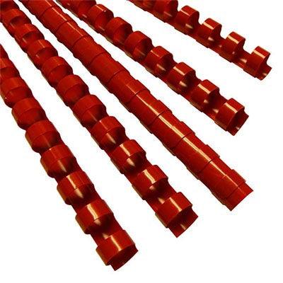 Gbc Plastic Binding Comb Round 21 Loop 10Mm A4 Red Pack 100 BEP10R100 - SuperOffice