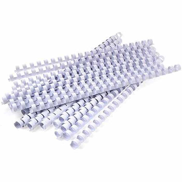 Gbc Plastic Binding Comb Round 21 Loop 14Mm A4 White Pack 100 BEP14W100 - SuperOffice