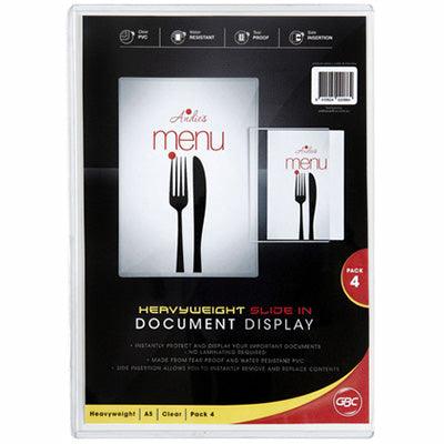 GBC Slide In Document Display Protector Thick A5 Clear BCDDA5 - SuperOffice