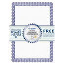 Geographics Fine Parchment Certificate paper with Blue Border A4 Pack 25 Sheets 02847 - SuperOffice
