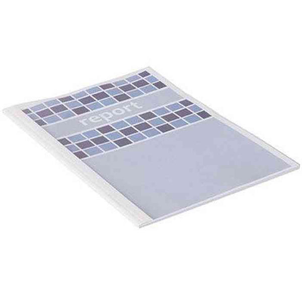 Gold Sovereign Thermal Binding Cover 8Mm Spine White Back/Clear Front Box 100 STBC8WBCF - SuperOffice