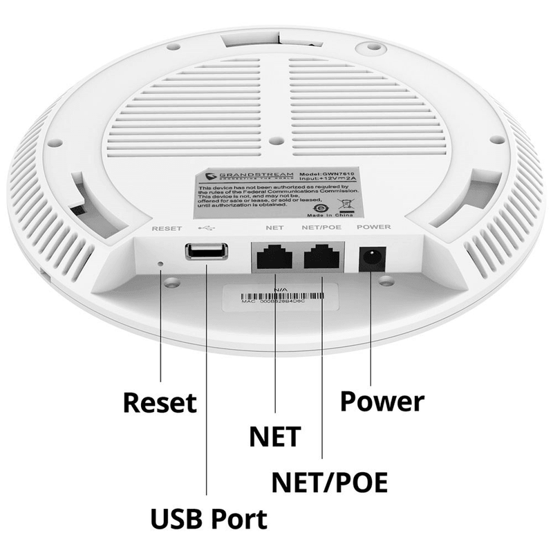Grandstream GWN7630 Dual Band 802.11AC Wave 2 WiFi Indoor Access Point POE GWN7630 - SuperOffice