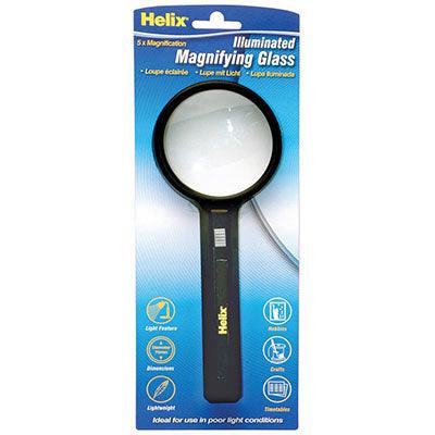 Helix Magnifying Glass Illuminated 75Mm 352950 - SuperOffice