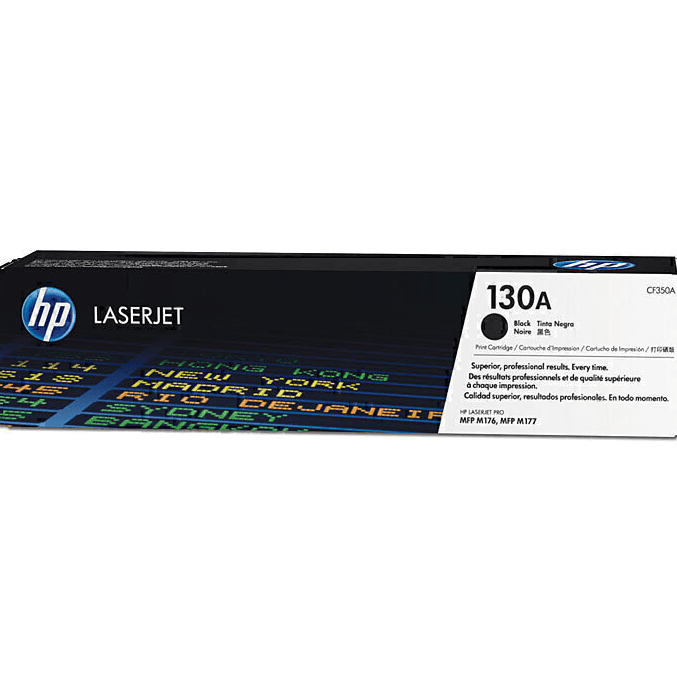 HP 130A Toner Ink Cartridge Black CF350A LaserJet Genuine CF350A - SuperOffice