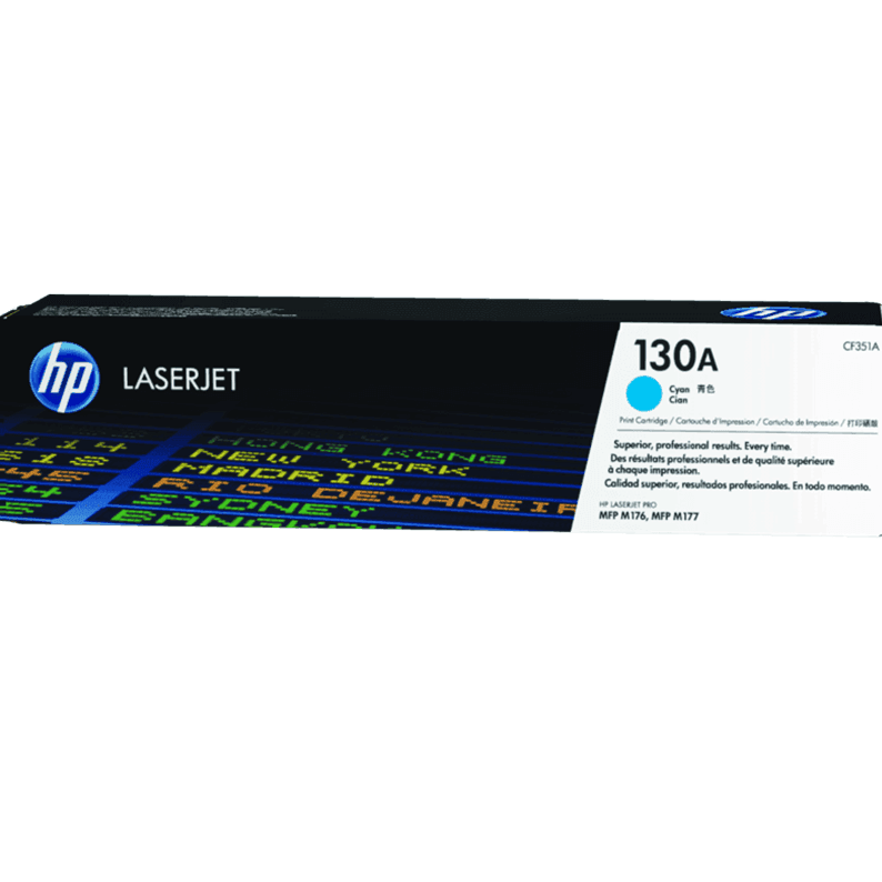 HP 130A Toner Ink Cartridge Cyan CF351A LaserJet Genuine CF351A - SuperOffice
