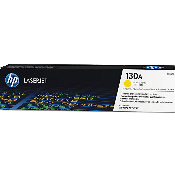HP 130A Toner Ink Cartridge Yellow CF352A LaserJet Genuine CF352A - SuperOffice