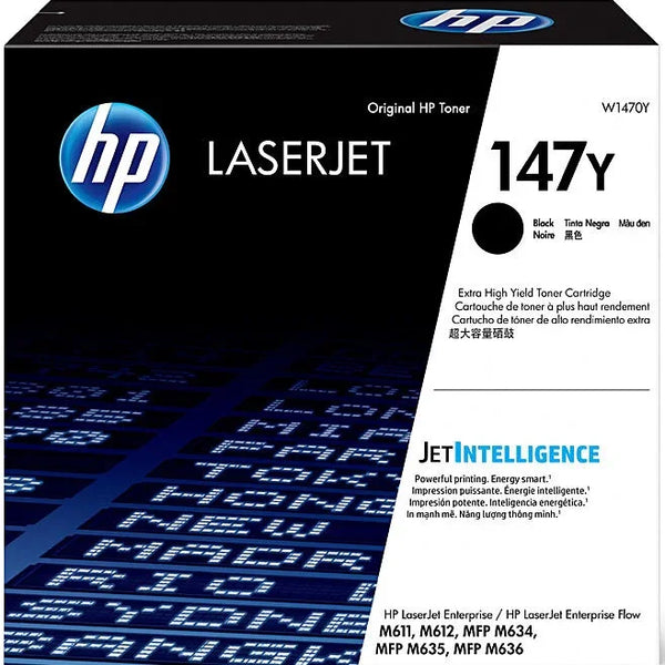 HP 147Y Toner Ink Cartridge LaserJet Black Original Genuine W1470Y W1470Y - SuperOffice