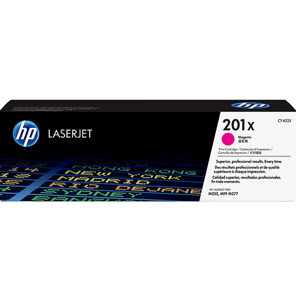 HP 201X Toner Ink Cartridge High Yield Magenta CF403X LaserJet Genuine CF403X - SuperOffice
