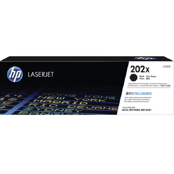HP 202X Toner Ink Cartridge High Yield Black LaserJet Genuine Original CF500X CF500X - SuperOffice