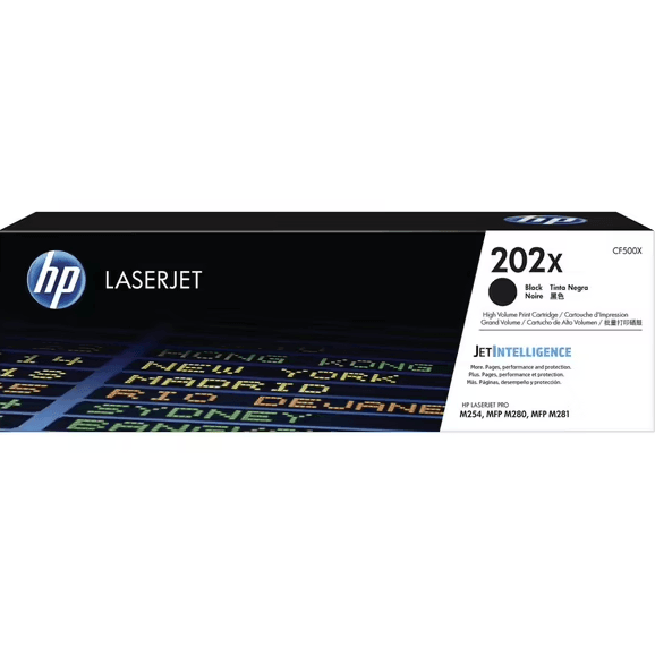 HP 202X Toner Ink Cartridge High Yield Black LaserJet Genuine Original CF500X CF500X - SuperOffice