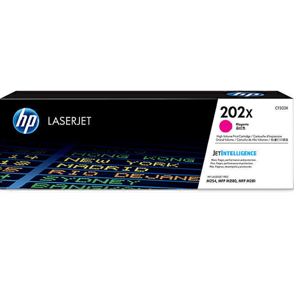 HP 202X Toner Ink Cartridge High Yield Magenta CF503X Genuine Original LaserJet CF503X - SuperOffice