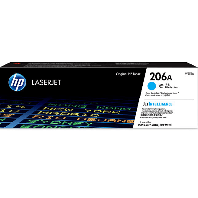 HP 206A Toner Ink Cartridge Cyan LaserJet Genuine W2111A - SuperOffice