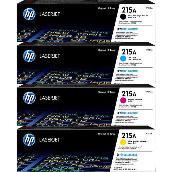 HP 215A Toner Ink Cartridge Black Cyan Magenta Yellow Colours Set Genuine Original HP 215A Set - SuperOffice