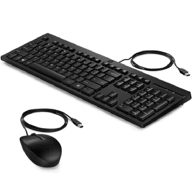 HP 225 Mouse Keyboard Wired Combo Bundle Set Computer 286J4AA - SuperOffice