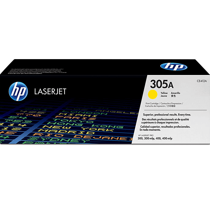 HP 305A Toner Ink Cartridge Yellow LaserJet Genuine CE412A - SuperOffice