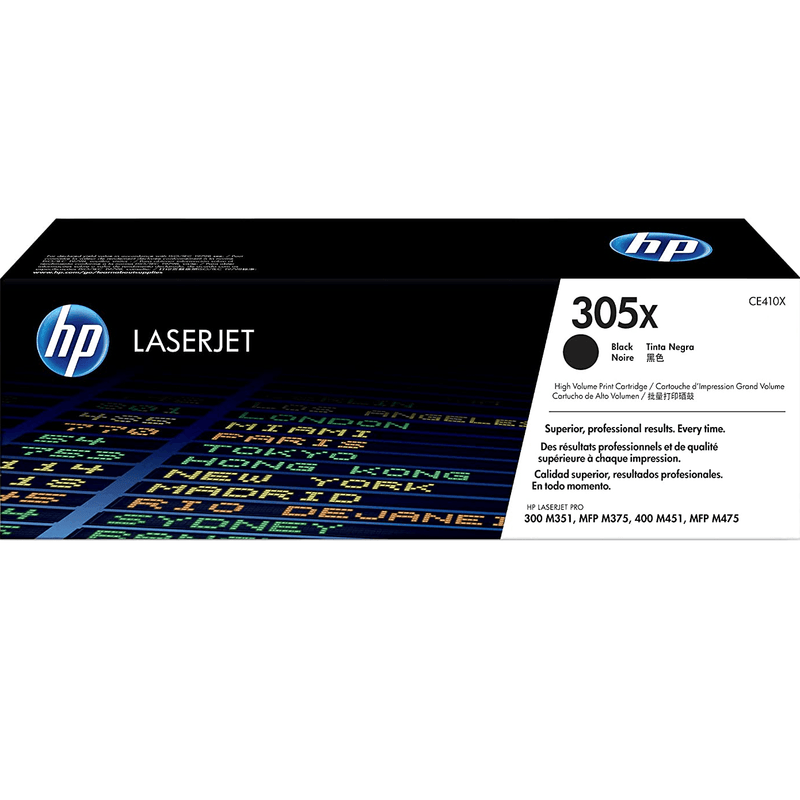HP 305X Toner Ink Cartridge High Yield CE410X Black Genuine Original CE410X - SuperOffice