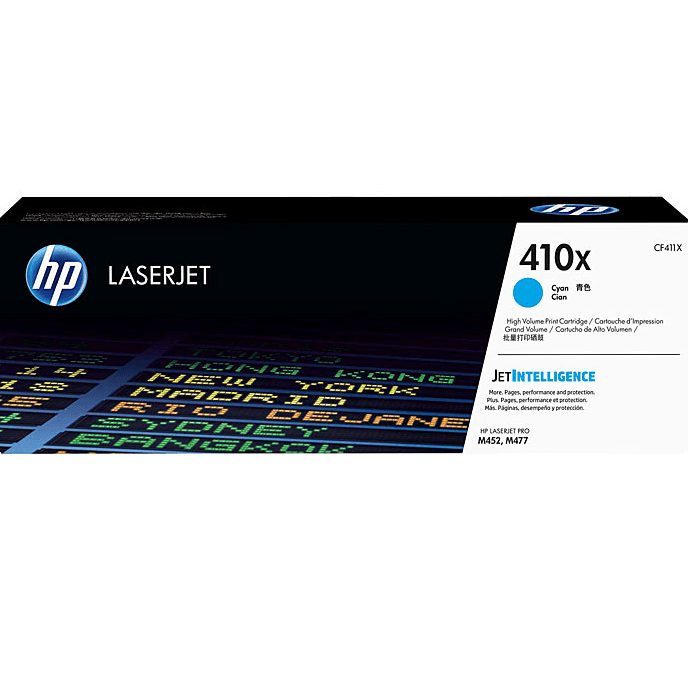 HP 410X Toner Ink Cartridge High Yield Cyan LaserJet CF411X - SuperOffice