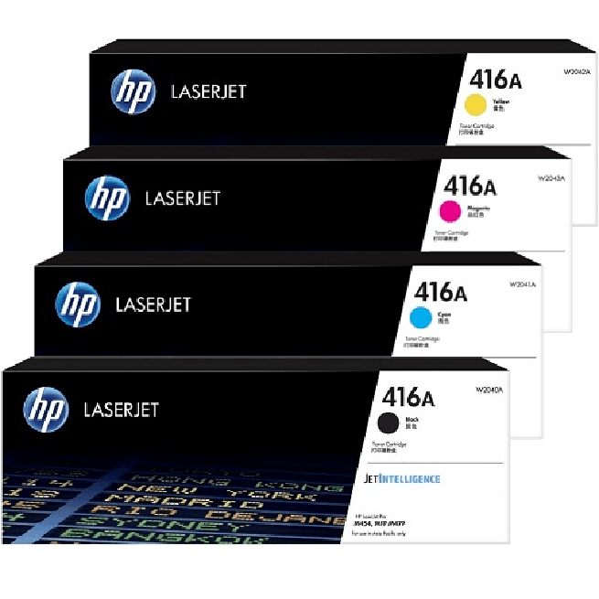 HP 416A Toner Ink Cartridge Black Cyan Magenta Yellow Colours Set Genuine Original HP 416A Set - SuperOffice