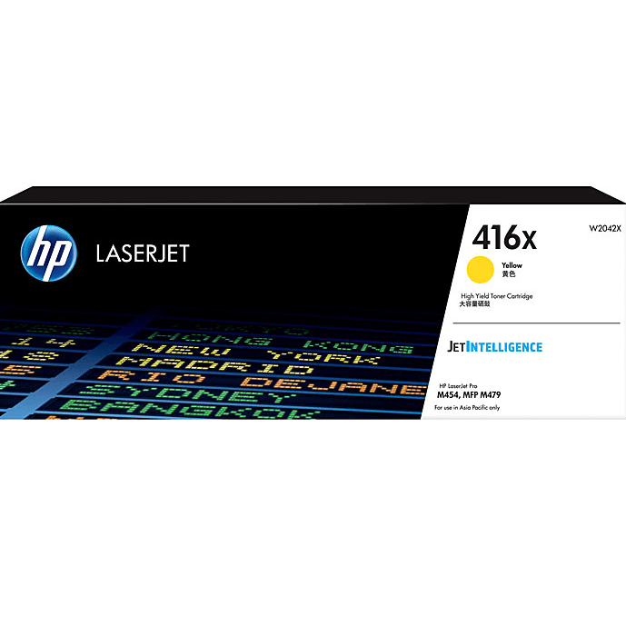 HP 416X Toner Ink Cartridge High Yield Black/Cyan/Magenta/Yellow Set LaserJet Pro Genuine HP 416X Set - SuperOffice