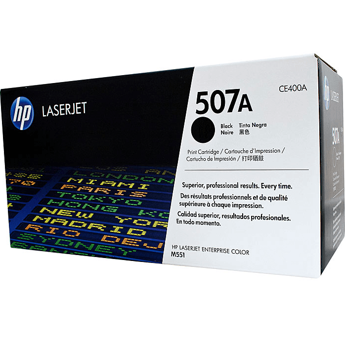 HP 507A Toner Ink Cartridge Black CE400A Genuine CE400A - SuperOffice