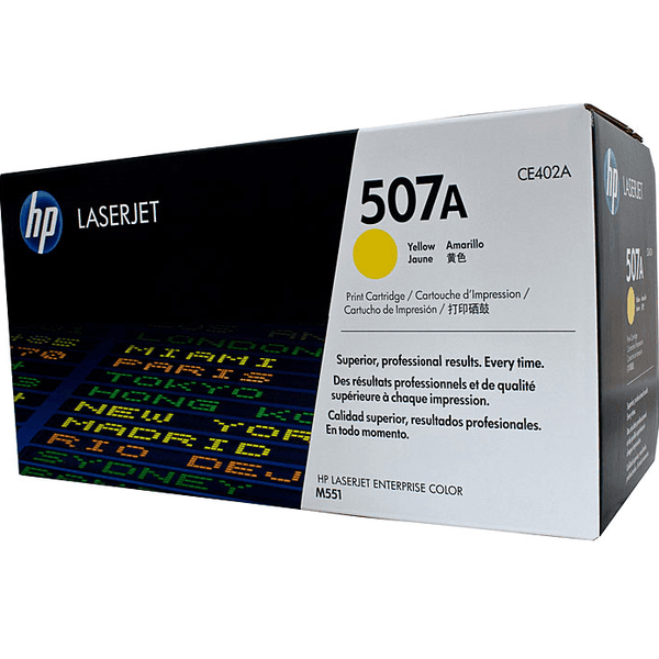 HP 507A Toner Ink Cartridge Yellow CE402A Genuine HTCE402 - SuperOffice