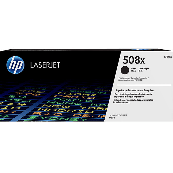 HP 508X Toner Ink Cartridge High Yield Black LaserJet Genuine CF360X CF360X - SuperOffice