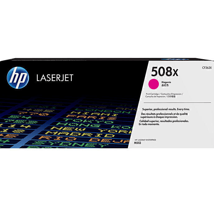 HP 508X Toner Ink Cartridge High Yield Black/Cyan/Magenta/Yellow LaserJet Genuine Set 508X Set - SuperOffice