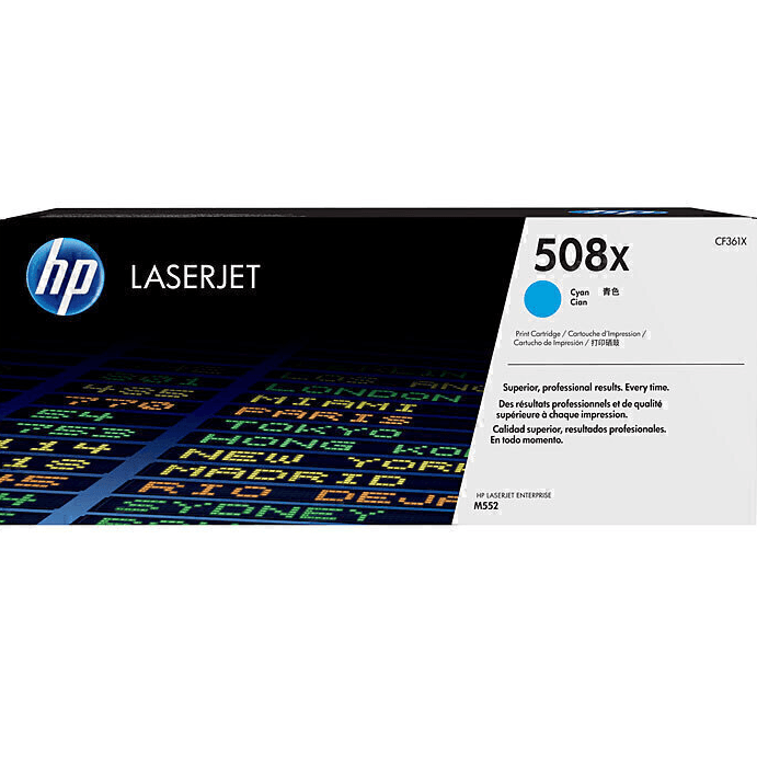 HP 508X Toner Ink Cartridge High Yield Cyan CF361X LaserJet Genuine CF361X - SuperOffice