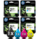 HP 564XL High Yield Printer Ink Cartridges Black/Cyan/Magenta/Yellow Set Pack (564XL Set) CN684WA + CB324WA + CB325WA + CB323WA - SuperOffice