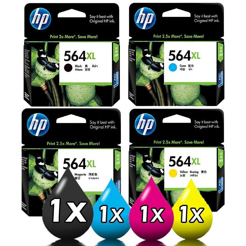 HP 564XL High Yield Printer Ink Cartridges Black/Cyan/Magenta/Yellow Set Pack (564XL Set) CN684WA + CB324WA + CB325WA + CB323WA - SuperOffice