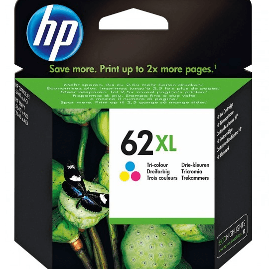 HP 62XL Ink Cartridge High Yield Black/Cyan/Magenta/Yellow Set Bundle HP 62XL (Black + Colour) - SuperOffice