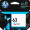 HP 63 Ink Cartridge Tri Colour Pack Cyan/Magenta/Yellow F6U61AA F6U61AA - SuperOffice
