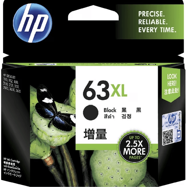 HP 63XL Ink Cartridge High Yield Black F6U64AA F6U64AA - SuperOffice