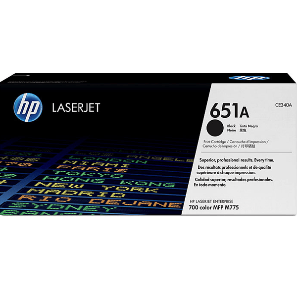 HP 651A Toner Ink Cartridge Black LaserJet Genuine CE340A CE340A - SuperOffice