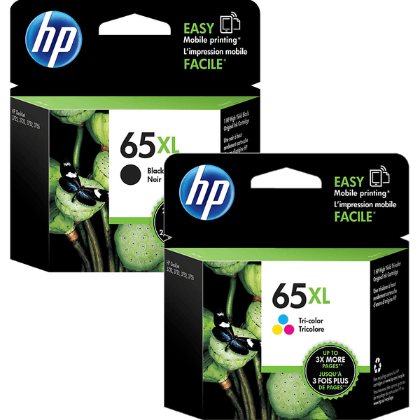 HP 65XL Ink Cartridge High Yield Black/Cyan/Magenta/Yellow Set N9K04AA + N9K03AA - SuperOffice