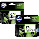 HP 67XL Ink Cartridge High Yield Black/Cyan/Magenta/Yellow Set 3YM58AA/3YM57AA HP 67XL Set - SuperOffice