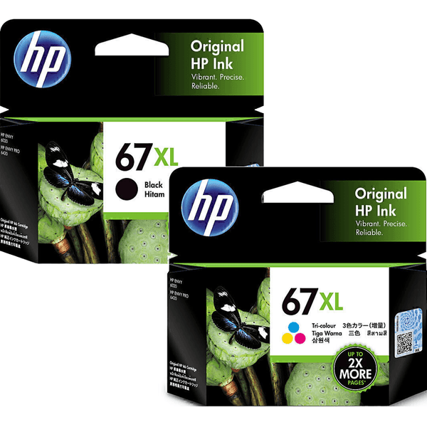 HP 67XL Ink Cartridge High Yield Black/Cyan/Magenta/Yellow Set 3YM58AA/3YM57AA HP 67XL Set - SuperOffice
