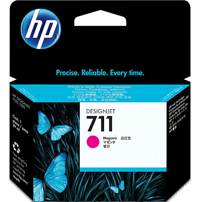 HP 711 Ink Cartridge Set Black/Cyan/Magenta/Yellow DesignJet T120/T520 HP 711 SET - SuperOffice