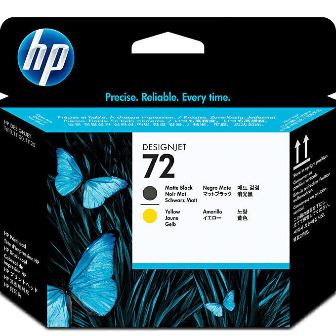 Hp C9384A No.72 Printhead Matt Black And Yellow | SuperOffice