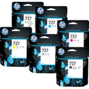 HP 727 DesignJet Ink Cartridges Set Matte Black/Grey/Photo Black/Magenta/Cyan/Yellow Pack 6 B3P19A + 3WX15A + B3P20A + 3WX19A + 3WX14A + B3P21A - SuperOffice
