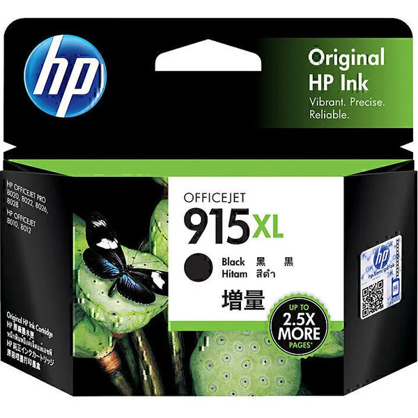 HP 915XL Ink Cartridge High Yield Black Genuine Original 3YM22AA - SuperOffice