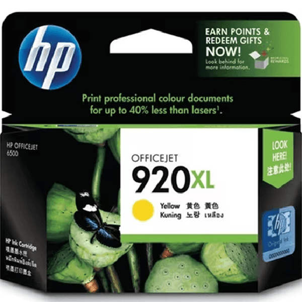 HP 920XL Ink Cartridge High Yield Yellow CD974AA Genuine Original CD974AA - SuperOffice